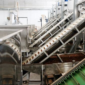 Modern processing equipment at the factory